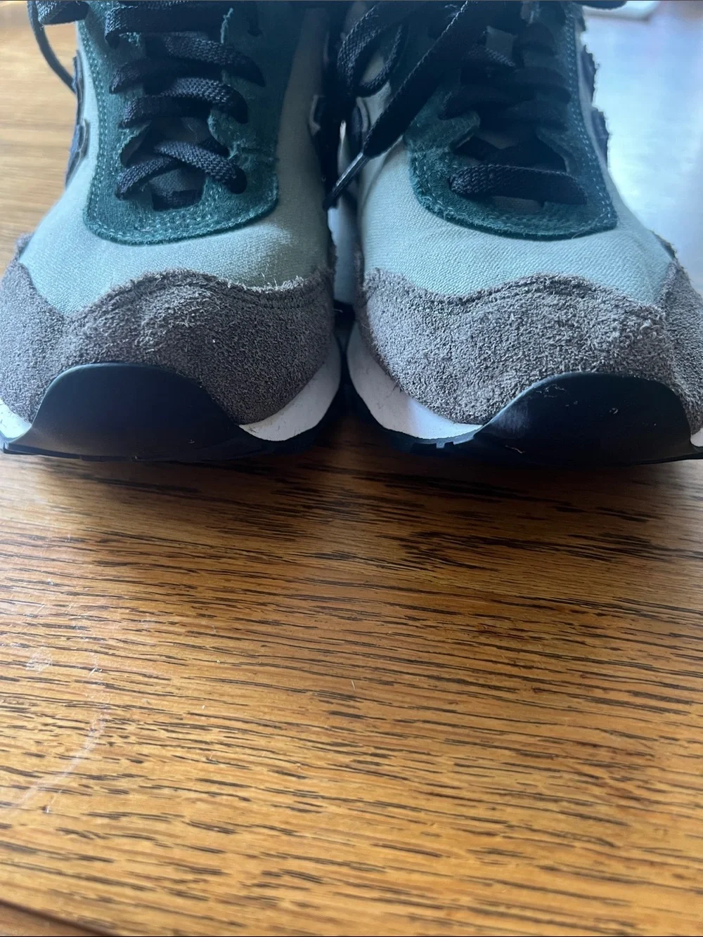 New Balance Olive Green and Gray Athletic Lace-Up Sneakers
